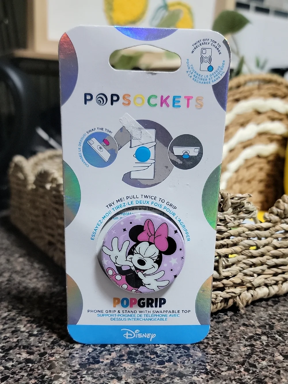 Disney Minnie Mouse Phone Grip in Pink and Purple